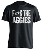 fuck the aggies censored black tshirt byu cougars fan