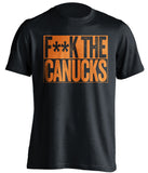 fuck the canucks edmonton oilers black shirt censored