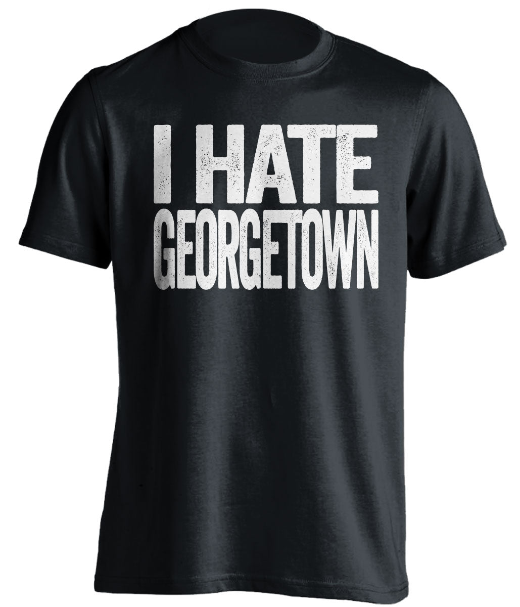i hate georgetown villanova wildcats fan black shirt
