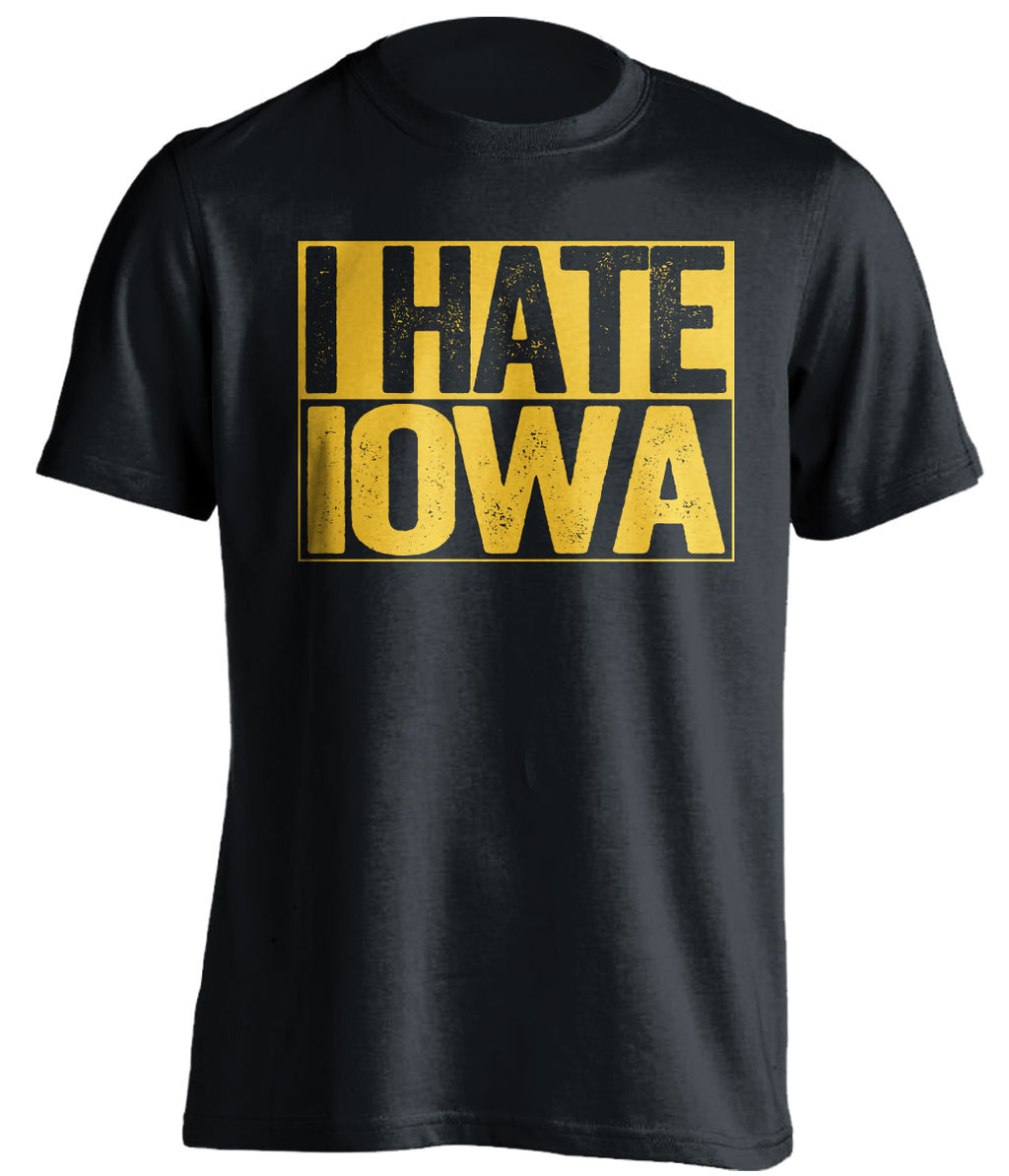 i hate iowa black shirt for gophers fans