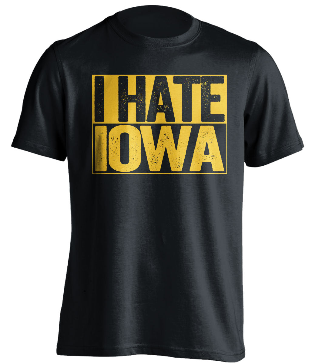 i hate iowa black shirt for gophers fans