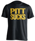 pitt sucks black shirt wvu mountaineers fan