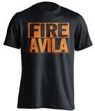 fire al avila GM detroit tigers fan black shirt