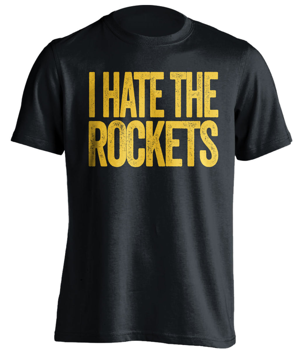 i hate the rockets utah jazz fan black tshirt