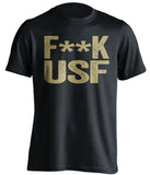 fuck usf censored black tshirt for ucf knights fans