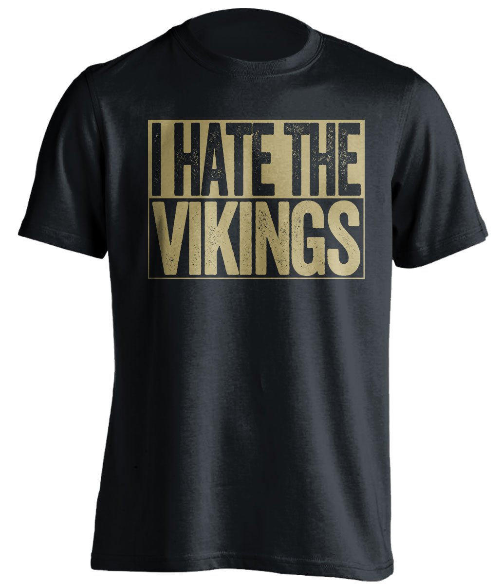i hate the vikings saints fan black shirt