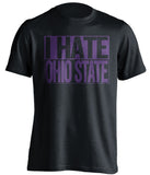 i hate ohio state black shirt northwestern fan