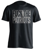 FUCK THE PATRIOTS - Patriots Haters Shirt - Navy and Grey Version - Box Design - Beef Shirts
