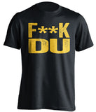 fuck DU denver colorado college tigers black tshirt censored