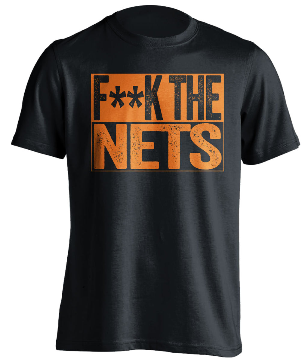 fuck the nets new york knicks censored black shirt