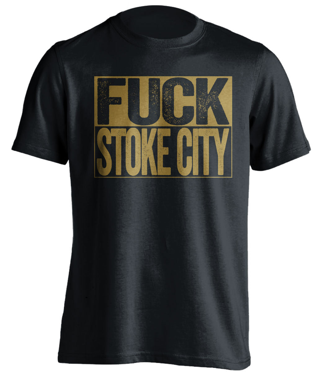 FUCK STOKE CITY Swansea City FC black TShirt