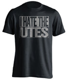 i hate the utes black shirt for aggies fans