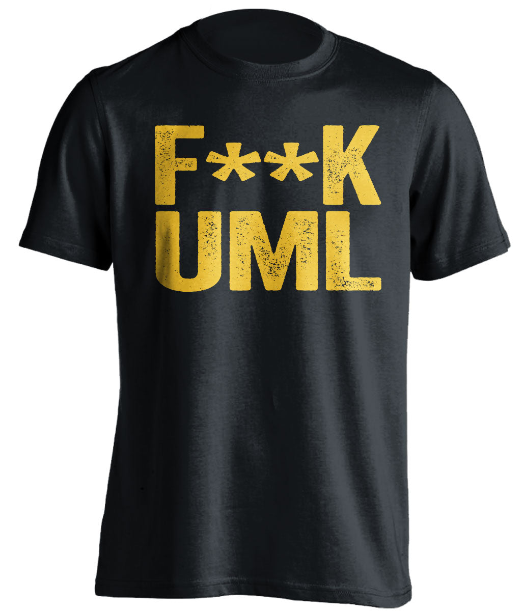 fuck uml lowell merrimack warriors black tshirt censored