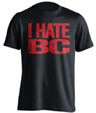i hate bc boston university fan black shirt