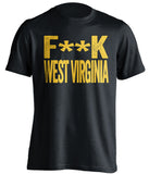 fuck west virginia baylor bears black tshirt censored