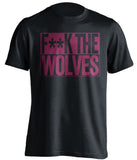 fuck the wolves black and red tshirt censored