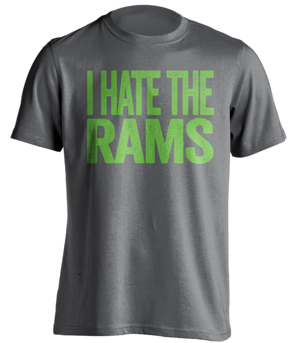 i hate the rams grey tshirt seattle seahawks fans