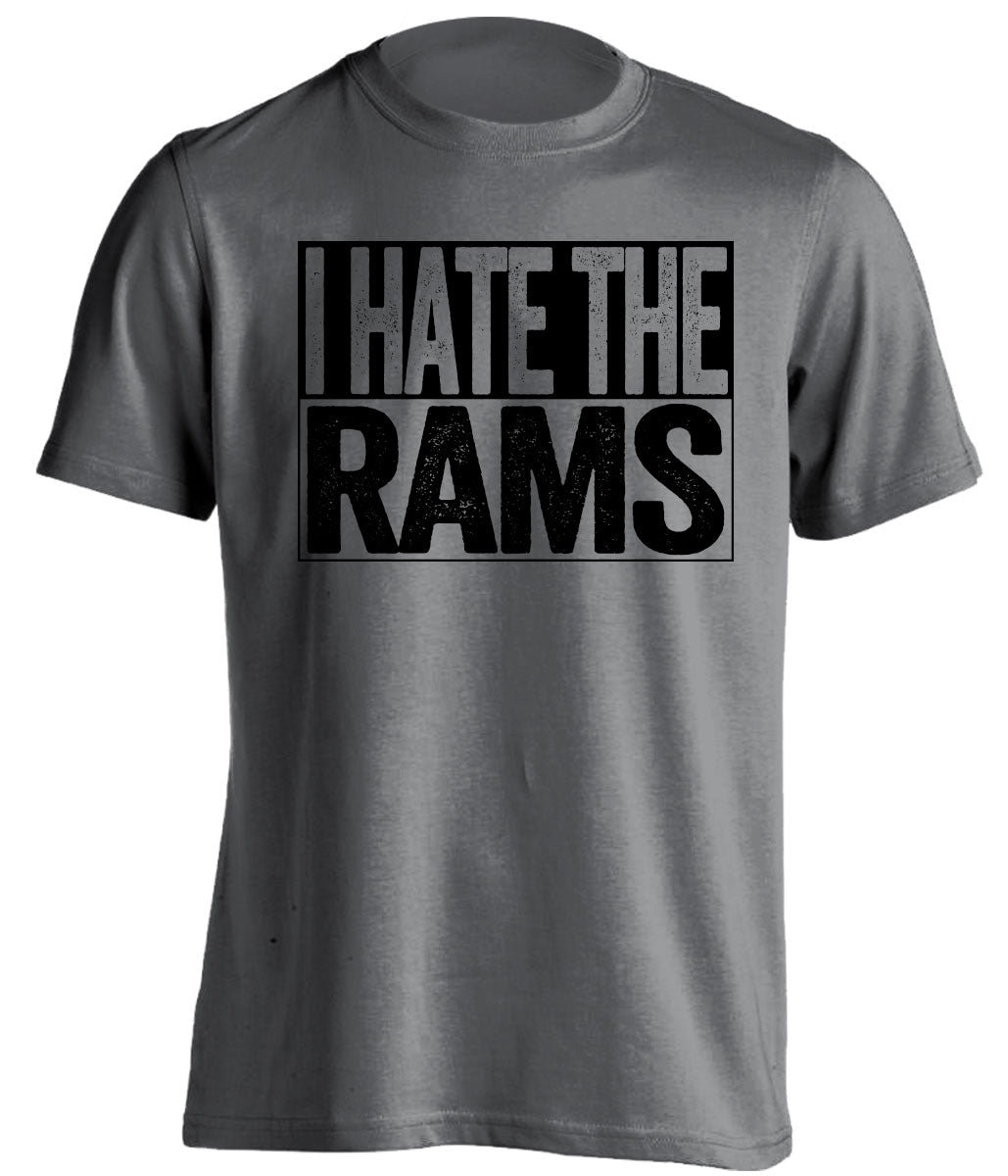 i hate the rams grey shirt Las Vegas Raiders Fan