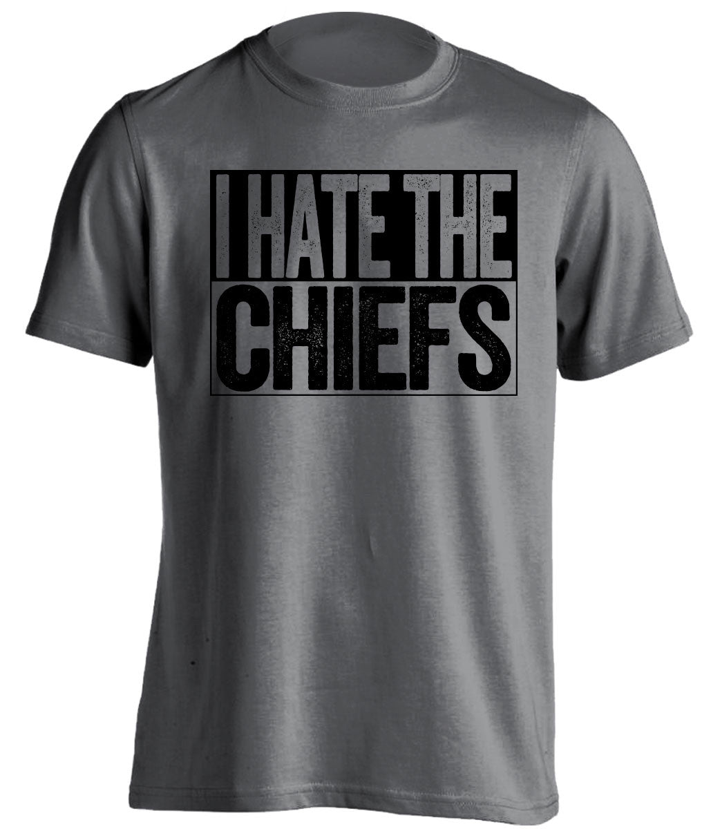 I Hate The Chiefs - Las Vegas Raiders Fan T-Shirt - Box Design - Beef Shirts