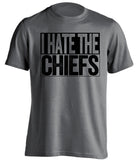 I Hate The Chiefs - Oakland Raiders Fan T-Shirt - Box Design - Beef Shirts
