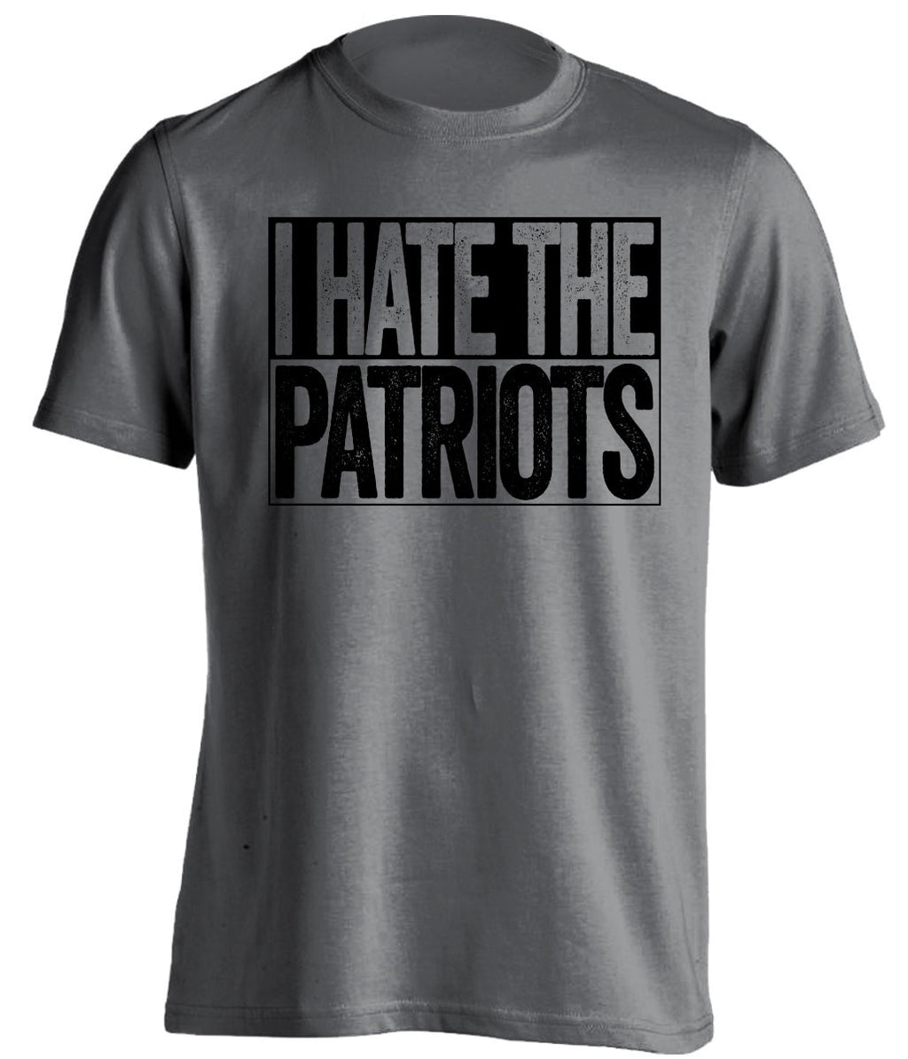 I Hate The Patriots Oakland Raiders grey TShirt