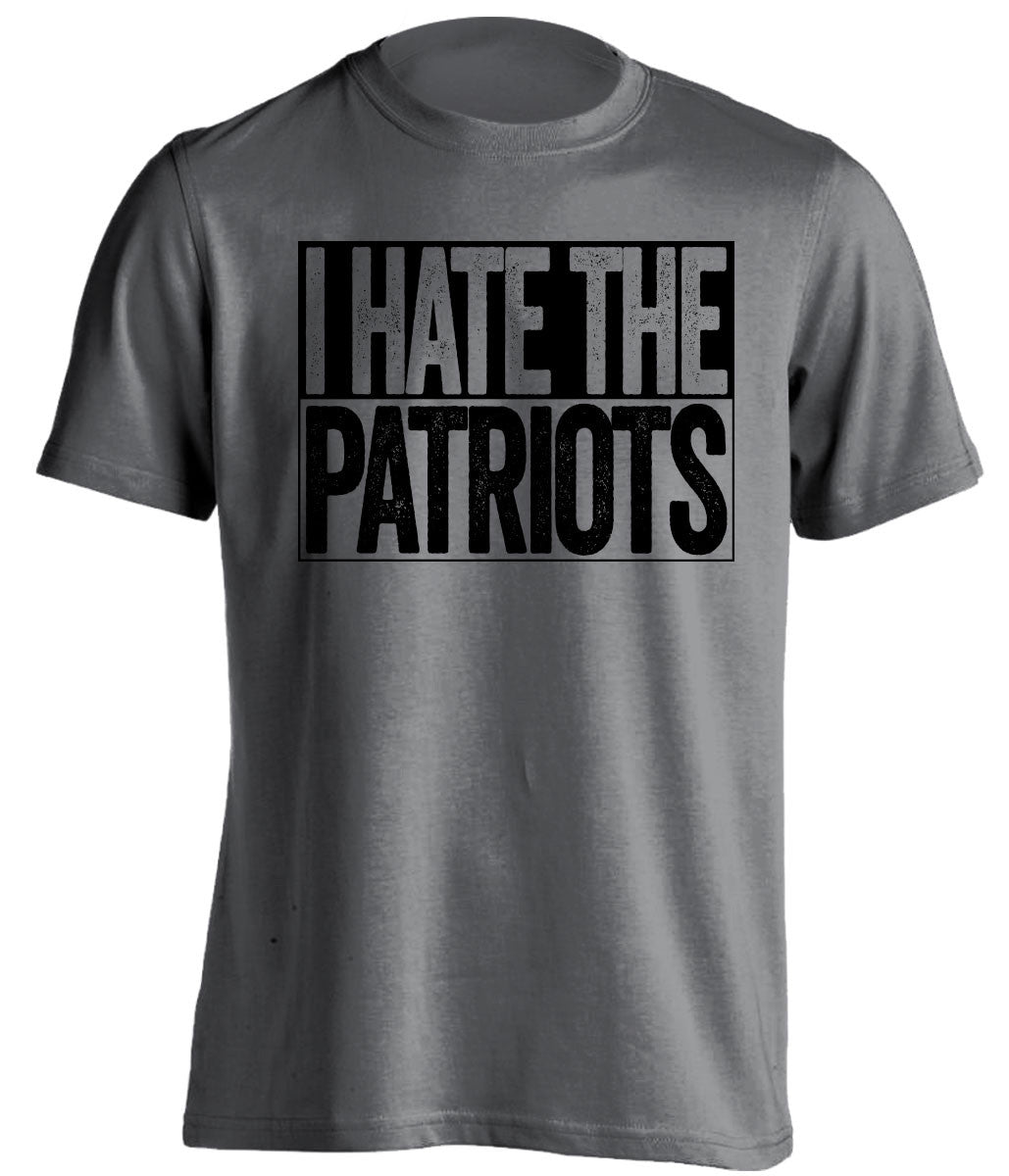 I Hate The Patriots Oakland Raiders grey TShirt