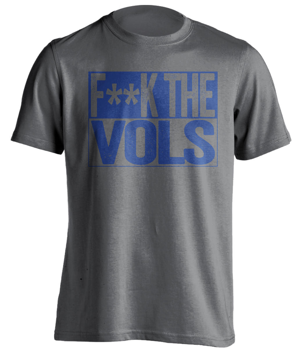 fuck the vols grey and blue tshirt censored