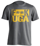fuck uga grey and gold tshirt censored