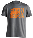 Fuck Georgia - Georgia Haters Shirt - Blue & Orange - Box Design - Beef Shirts
