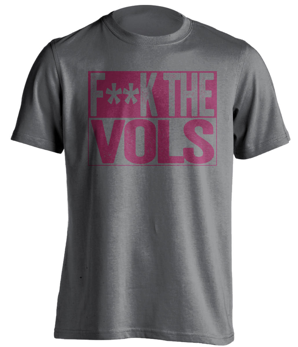 fuck the vols grey and cardinal red shirt censored