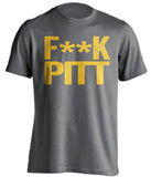 fuck pitt panthers wvu mountaineer fans grey shirt censored