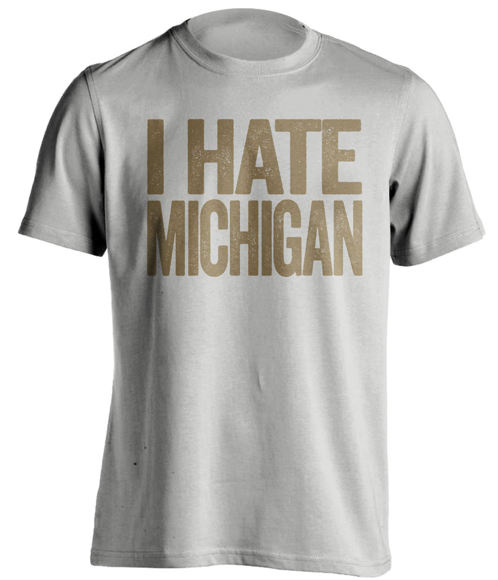 notre dame fighting irish grey shirt hate michigan