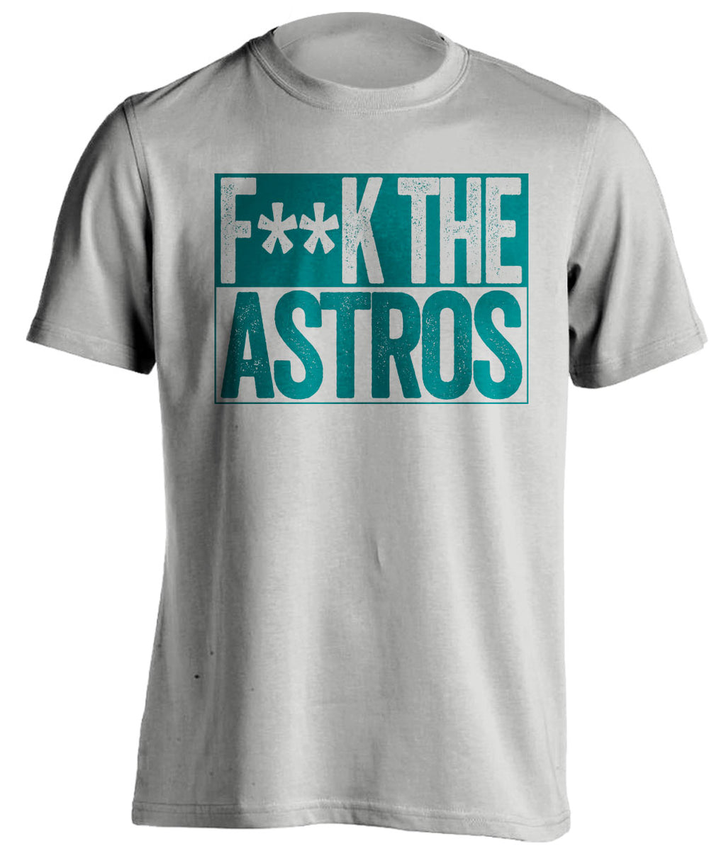 fuck the astros seattle mariners grey shirt censored