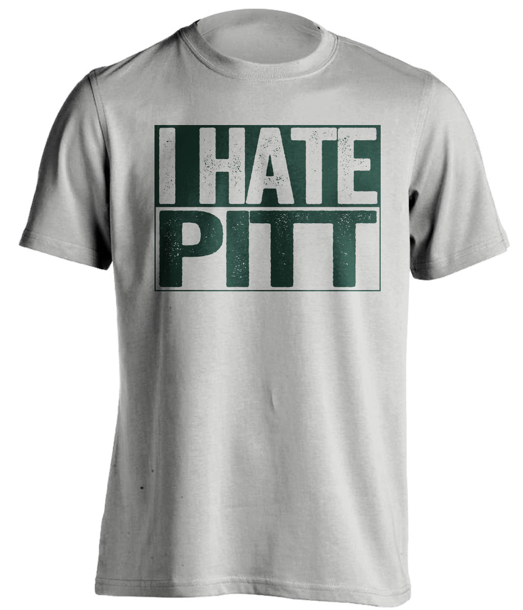 i hate pitt msu michigan state spartans grey shirt