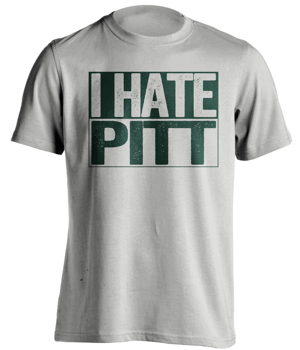 i hate pitt msu michigan state spartans grey shirt
