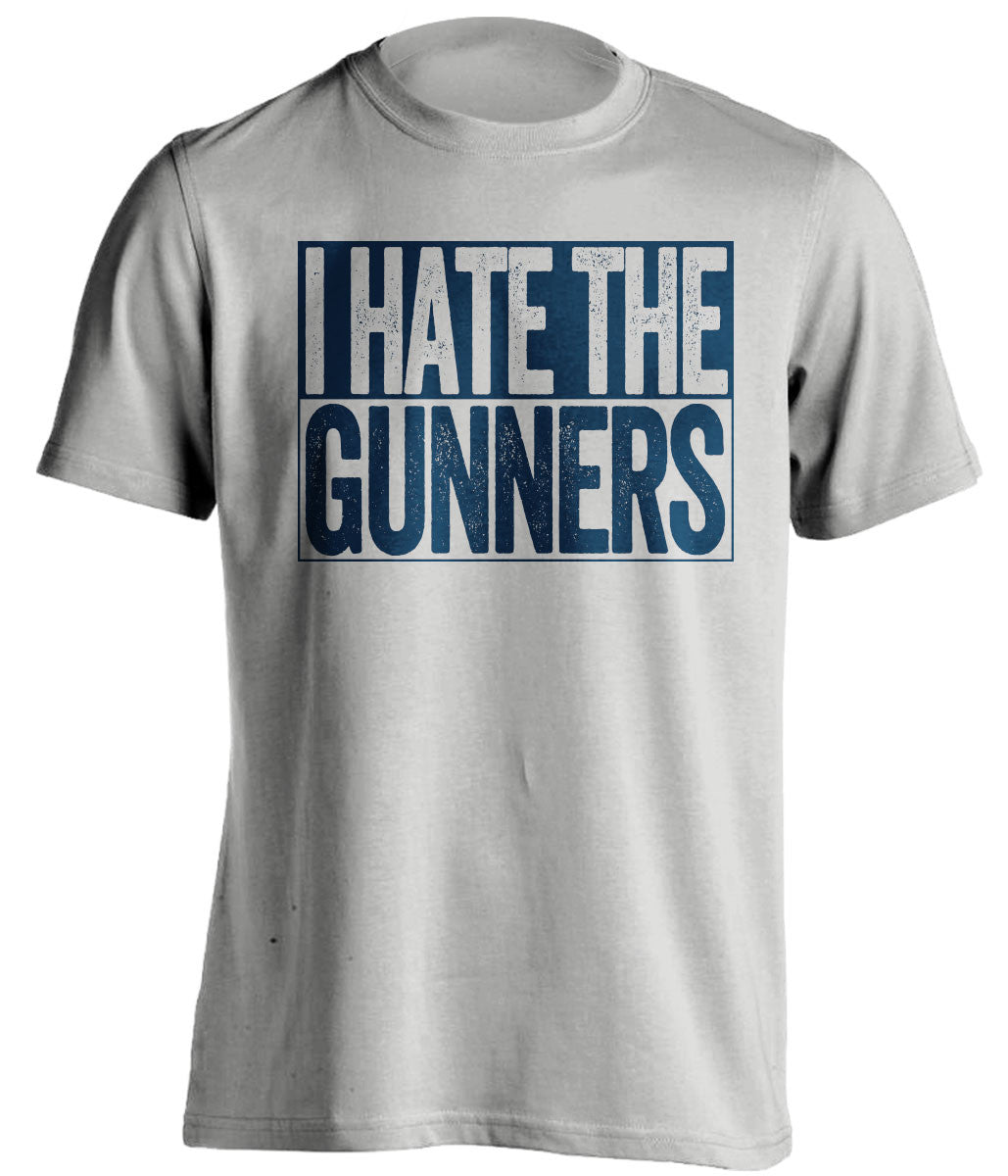 I Hate The Gunners Tottenham Hotspur FC grey TShirt