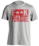 fuck penn state censored grey shirt for rutgers fans