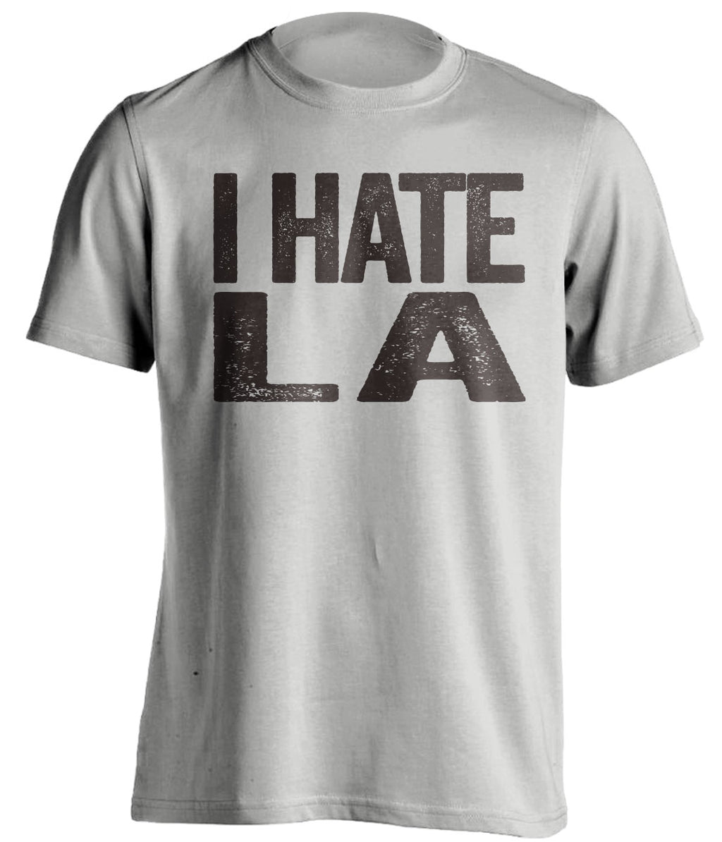 i hate la dodgers san diego grey tshirt