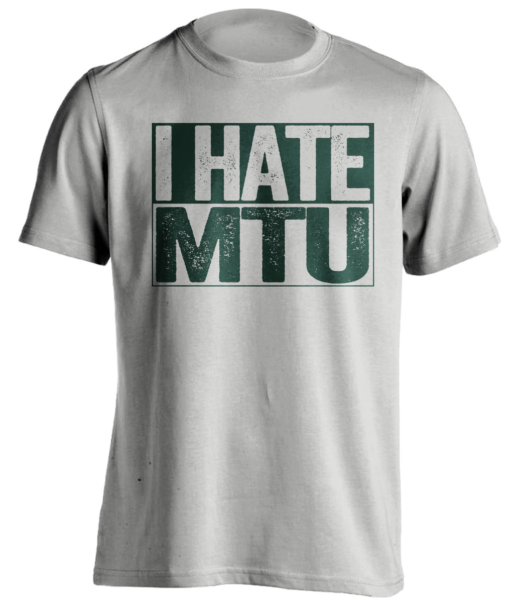 i hate michigan grey shirt nmu wildcats fan