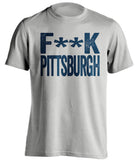 Fuck Pittsburgh - Pittsburgh Haters Shirt - Navy and Old Gold - Text Design - Beef Shirts