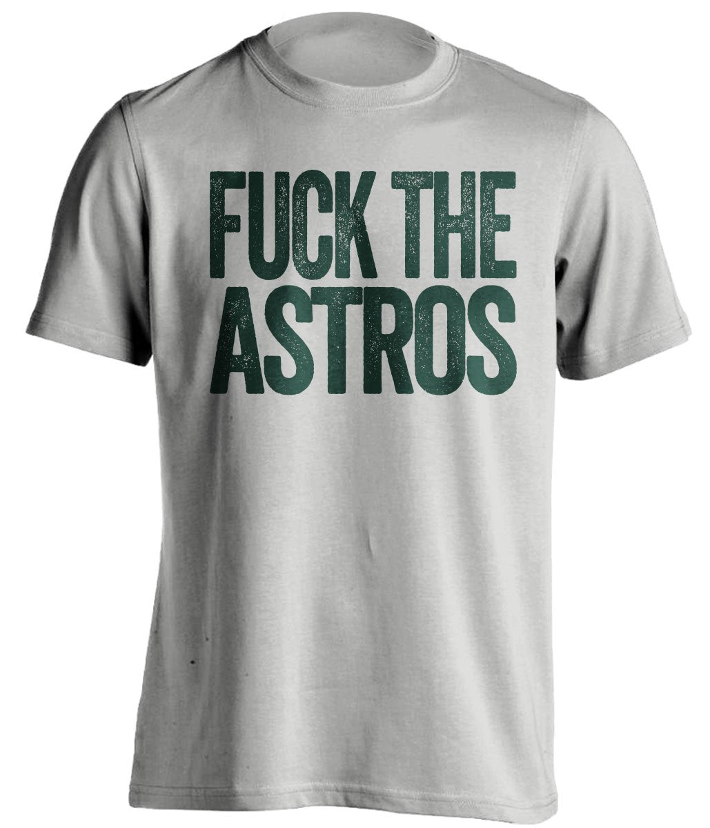 fuck the astros oakland athletics grey fan shirt uncensored