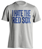 la dodgers i hate the red sox grey shirt 