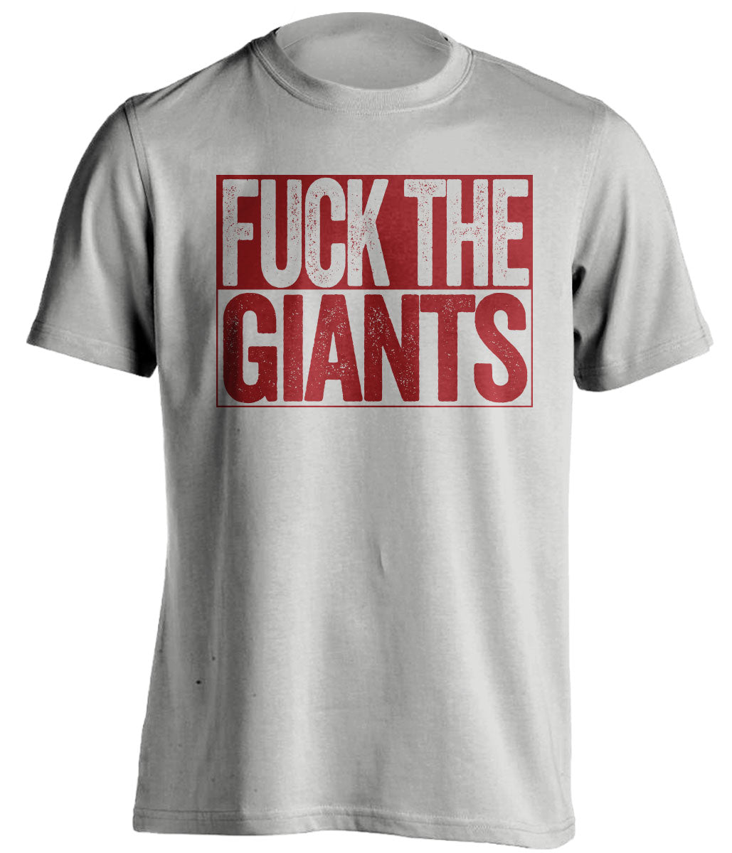 fuck the giants washington redskins fan uncensored grey shirt