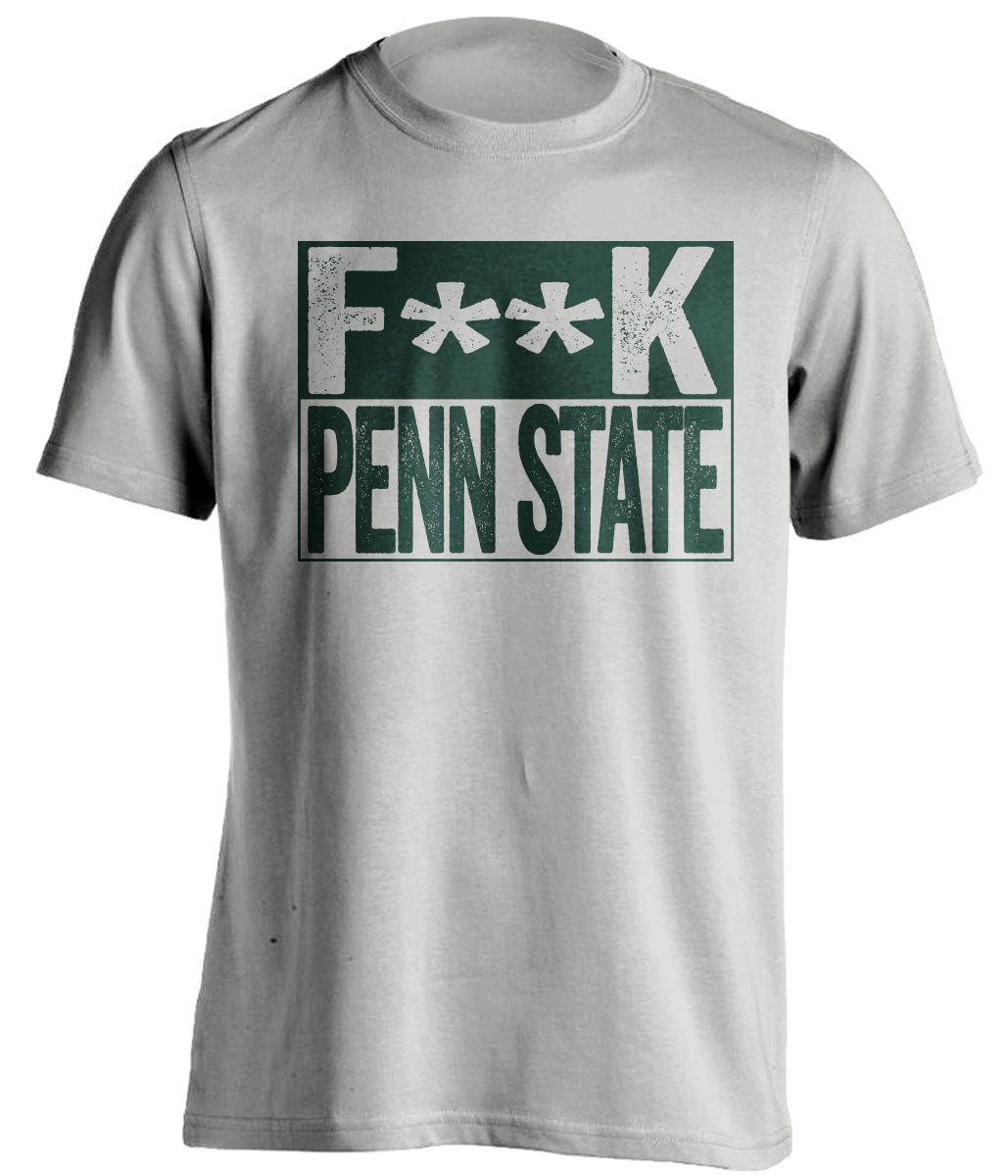 fuck penn state MSU michigan state spartans grey shirt censored