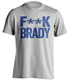 fuck brady grey colts shirt with blue text censored