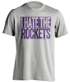 i hate the rockets utah jazz fan grey shirt