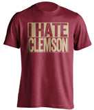 i hate clemson fsu noles red shirt