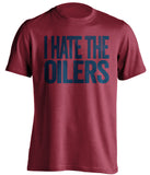 i hate the oilers habs fan red shirt