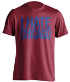 i hate chicago blackhawks colorado avalanche red tshirt