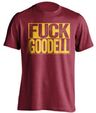 fuck roger goodell uncensored red shirt washington redskins fan